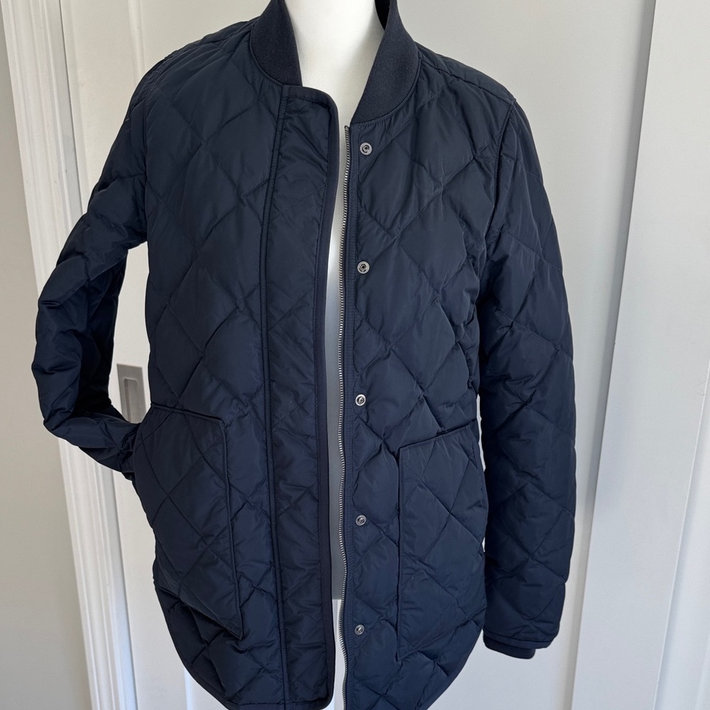 Theory women’s Quilted Puffer Jacket in Navy